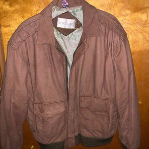 Vintage Brown Leather Jacket ~ Real Leather!!